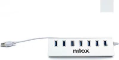 Image de Nilox NX7HUB30 Hub d'interface USB 3.2 Gen 1 (3.1 Gen 1) Type-A 5000 Mbit/s Gris