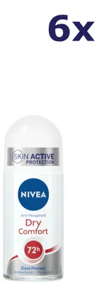 Produktbild von 6x Nivea deodorant Roll On 50ml Women Dry Comfort