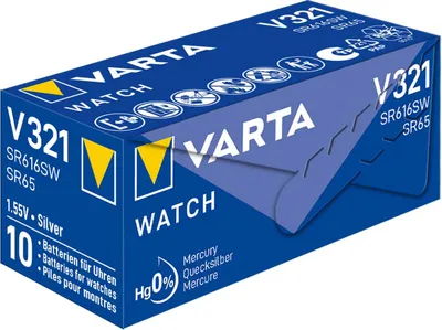 Productafbeelding van Varta knoopcel batterij, zilveroxide, V321/SR65, 1,55 V (verpakking met 1 stuk)