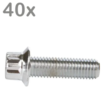 Immagine prodotto di 40 bulloni per cerchi M7x24 in acciaio cromato per cerchi BBS, Rial, Schmidt, O.Z. e Dynatech Carline
