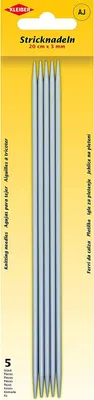 Produktbild von KLEIBER Stricknadel-Set / Strumpfspiele 200 mm x 3,0 mm 5 Aluminium-Stricknadeln