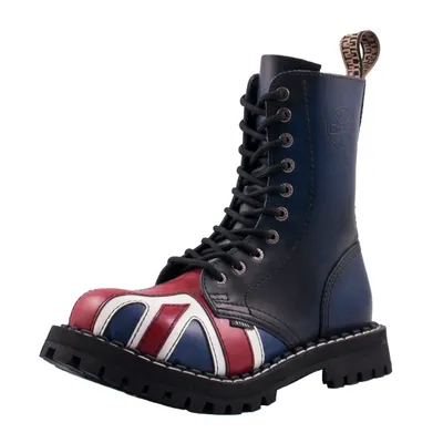 Produktbild von Steel -England Flag  10-Loch Boots Stiefel 40