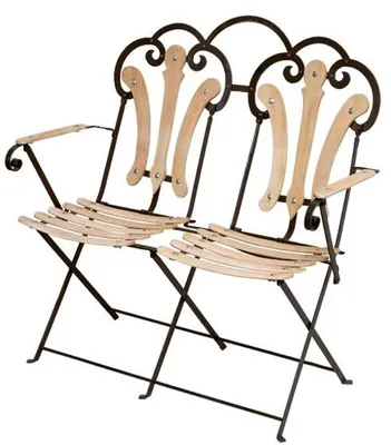 Image de Casa Padrino Terrace Balcony Garden Bench - Banc pliant pour 2 personnes