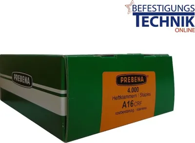 Produktbild von Prebena Klammern A16CRF A 80/16mm A2 rostfrei für 1XR-A16 1GP-A16 1GP-A25 KL-01 4M