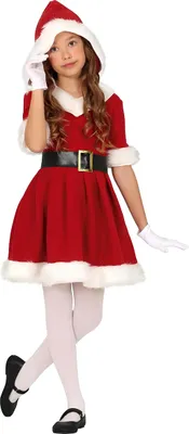 Produktbild von Weihnachtskostüm Mädchen rot - 98/104 (3-4 Jahre)