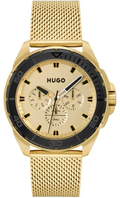 Produktbild von Hugo Boss Fresh Uhr 1530288 Chronograph Datum Wochentag 24h Gold Milanese Armband