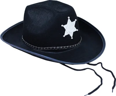 Produktbild von Rappa 324107 Cowboy Hut mit Sheriffstern für Erwachsene