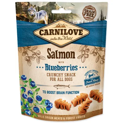 Produktbild von Carnilove Dog Crunchy Snack Lachs mit Blaubeeren 200gx6