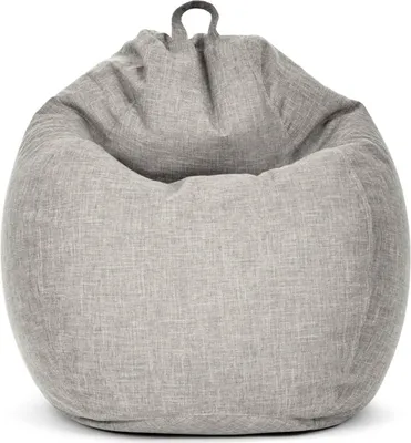 Produktbild von Green Bean® Indoor Sitzsack "Home Linen" mit 200 Liter EPS Perlen Füllung kuschelig, weich, waschbar - Silber Grau