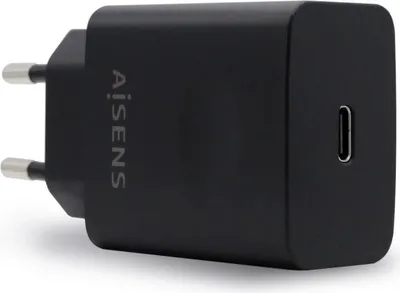 Produktbild von Aisens Wall Charger ASCH-1PD20-BK/ 1xUSB Type-C/ 20W