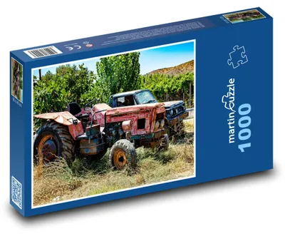 Obrázok produktu pre Puzzle 1000 Opuštený traktor pri ceste - martinpuzzle