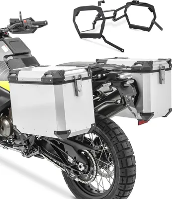 Produktbild von Alu-Koffer + Kofferträger für KTM 1190 Adventure / R 13-16 QP48 silber