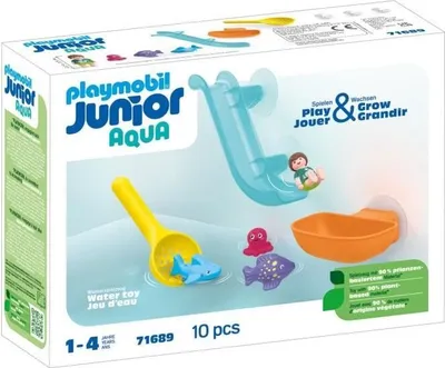 Zdjęcie produktu dla Zabawka do Kąpieli PLAYMOBIL Junior Wodny Tor z Morskimi Zwierzętami, Od 18 Miesięcy