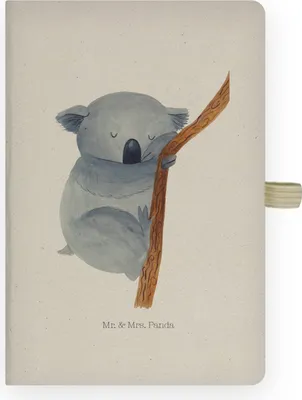 Produktbild von Mr. & Mrs. Panda Skizzenbuch Koalabär - Transparent - Geschenk, Kladde, kariertes notizbuch, Traumland, Journal, Bär, Adressbuch, Tagebuch, Lustige Sprüche, Traum