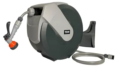 Produktbild von TEXAS Automatik Schlauchtrommel LUX 30 30m Schlauch Gartenschlauch Wandmontage