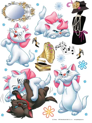 Zdjęcie produktu dla Disney Naklejka na ścianę Arystokraci jasnoniebieskim,białymIróżowym - 600104 - 65 x 85 cm