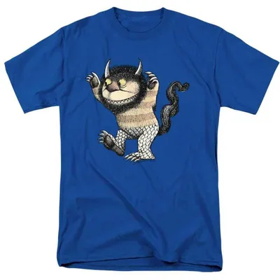 Productafbeelding van "Where the Wild Things Are" - T-shirt voor heren/dames, uni model, TV40179 (maat M) (koningsblauw)