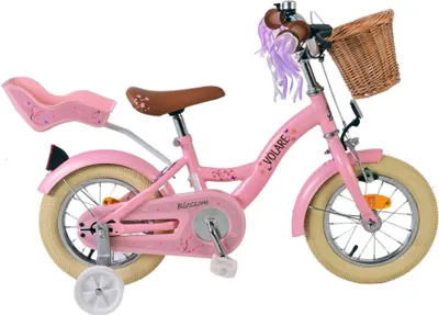 Produktbild von Volare Blossom Kinderfahrrad für Mädchen - 12 Zoll in Rosa für Kinder von 3 bis 4,5 Jahren