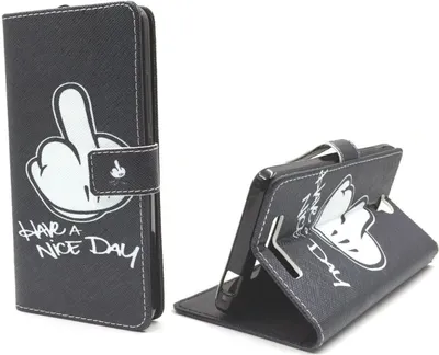 Produktbild von Handyhülle Tasche für Handy Xiaomi Redmi Note 2 Mittelfinger