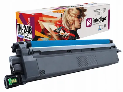 Produktbild von Inkdigo Toner TN248C für Brother DCP-L3515CDW, DCP-L3520CDW, DCP-L3527CDW, DCP-L3555CDW – Cyan, 2300 Seiten,, KI-generiertes Bild