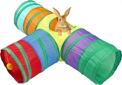 Imagen del producto de Túnel plegable para gatos, de doble entrada, para uso interior y exterior, túnel de juego para gatos