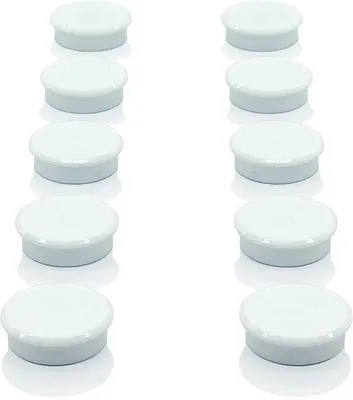 Produktbild von Sterne kleine runde Magneten für Whiteboards, 10 Stück, weiß, für Kühlschrank, Büro, Magnetwand