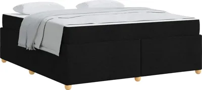 Produktbild von Bettrahmen mit Matratze Schwarz 180 x 200 cm Stoff