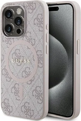 Zdjęcie produktu dla Guess Guhmp15Xg4Gfrp Iphone 15 Pro Max 6.7 Różowy/Pink Hardcase 4G Collection Leather Metal Logo Magsafe