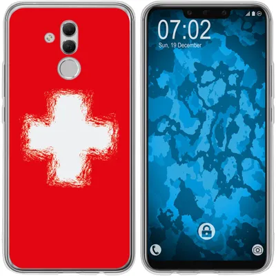 Produktbild von PhoneNatic Case kompatibel mit Huawei Mate 20 Lite Silikon-Hülle WM Schweiz M10