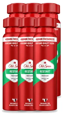 Zdjęcie produktu dla 6 sztuk dezodorantu w sprayu Old Spice Restart - 150 ml - zestaw ekonomiczny