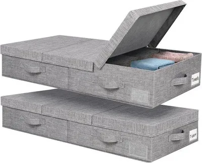 Produktbild von 2 Klappkommoden unter Bett, praktisch und platzsparend