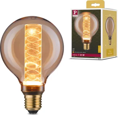 Zdjęcie produktu dla Paulmann Inner Glow Edition LED Globe wewnętrzna żarówka spiralny wzór