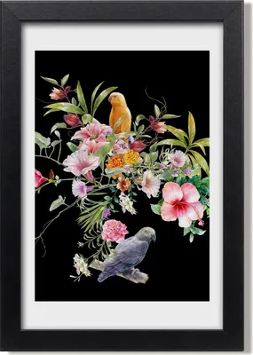 Produktbild von Bild 20x30 MDF-Rahmen, Wandkunst Hawaii-Muster