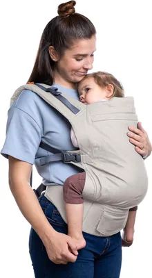Produktbild von Beco Kindertrage, Modell Toddler, 100% Baumwoll Babytrage, Leicht & Atmungsaktiv, Hüftfreundlich, 2 Tragepositionen, Bauchtrage & Rückentrage, 9-27 kg Belastbarkeit (Ecru Farbe)