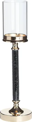 Produktbild von BELIANI Klassischer Kerzenständer Für Besonderes Flair Kerze Kerzen Deko Dekoration Gold Schwarz Elegant Glas