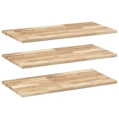 Zdjęcie produktu dla Półki ścienne, 3 szt., 60x40x2 cm, surowe lite drewno akacjowe