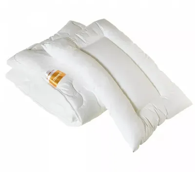 Image de Couverture bébé 90x120 oreiller 40x60 Corneo Eco blanc simple couche avec fibre de maïs biodégradable Inter Widex