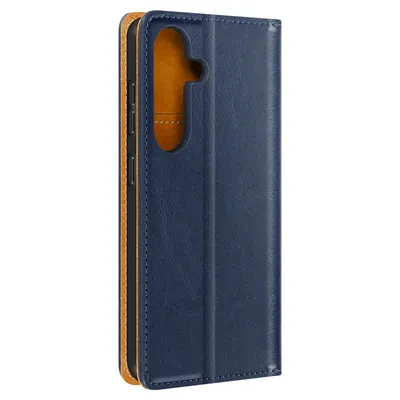 Imagen del producto de Funda de cuero genuino para Samsung Galaxy S24 Plus / S25 Plus, color azul noche