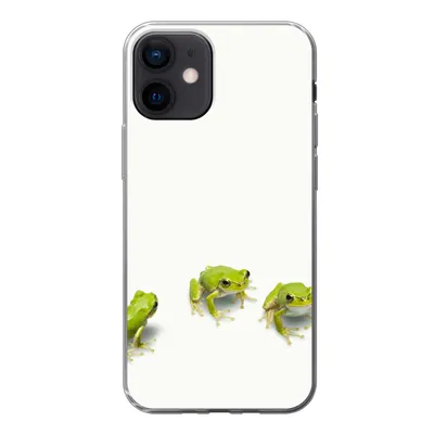 Produktbild von MuchoWow® Handyhülle Schutzhülle Hülle für iPhone 12 Frosch - Tiere - Grün Silikon Softcase Handy Hülle - Schutzhülle