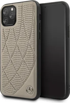 Produktbild von Mercedes-Benz Apple iPhone 12 Mini Light brown Back cover case - Real Leather - Hard Case