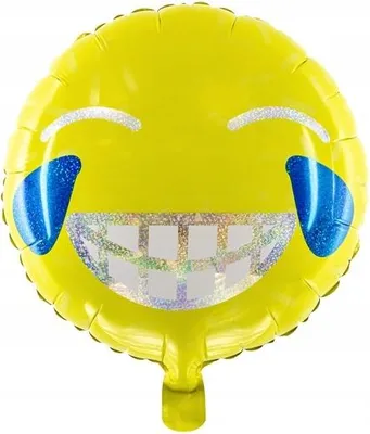 Image de Ballon en plastique Emoji - Sourire, 45 cm