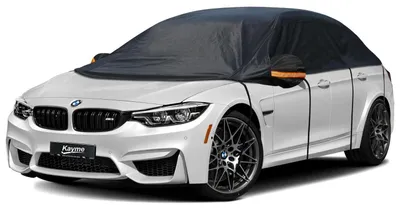 Obrázek produktu pro Poloviční garáž, vodotěsná a prodyšná, kryt na auto pro sedan/kombi do délky 530 cm, černá barva