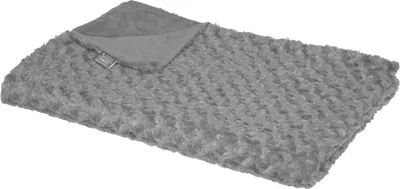 Produktbild von Atmosphera Tagesdecke/Plaid - dunkelgrau - 120 x 160 cm - geknupft