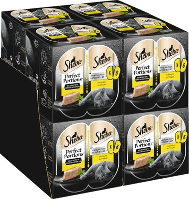 Produktbild von SHEBA® PERFECT PORTIONS™ mit Huhn 8 x 6 x 37,5g