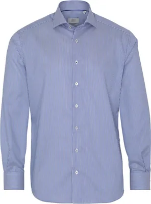 Produktbild von Eterna - Modern Fit - Bügelfreies Herren Langarm Hemd mit Hai Kragen, (3961 X682), Größe:39, Farbe:Blau (16)
