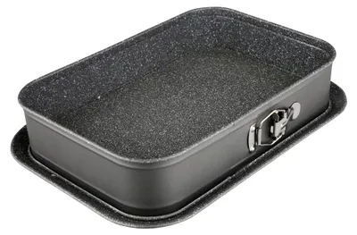 Produktbild von Eckige Springform 36 x 24 cm, rechteckige Backform mit Flachboden, antihaftbeschichtet