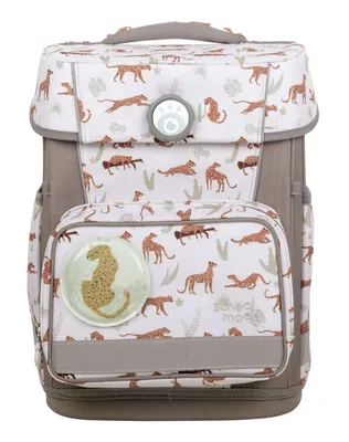 Produktbild von School-Mood Champion Nordic Collection Schulranzen-Set 7-teilig Leopard weiß