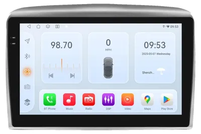 Produktbild von Autoradio, Touchscreen-Display, Navigationssystem, kompatibel mit Lancia Ypsilon 2006 - 2011, QS1 8Core 3G 32G