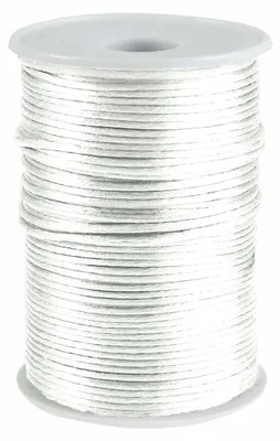 90m Satinschnur Ø2mm, 100% Polyester weiß
