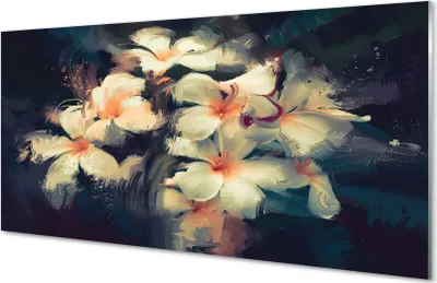 Produktbild von Glasbilder 140x70 Wandkunst Bild von Blumen